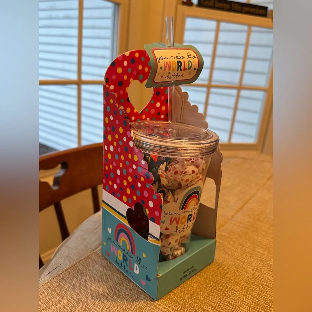 Colorful Party Tumbler with Hard Candy Teacher Nurse Gift Appreciation